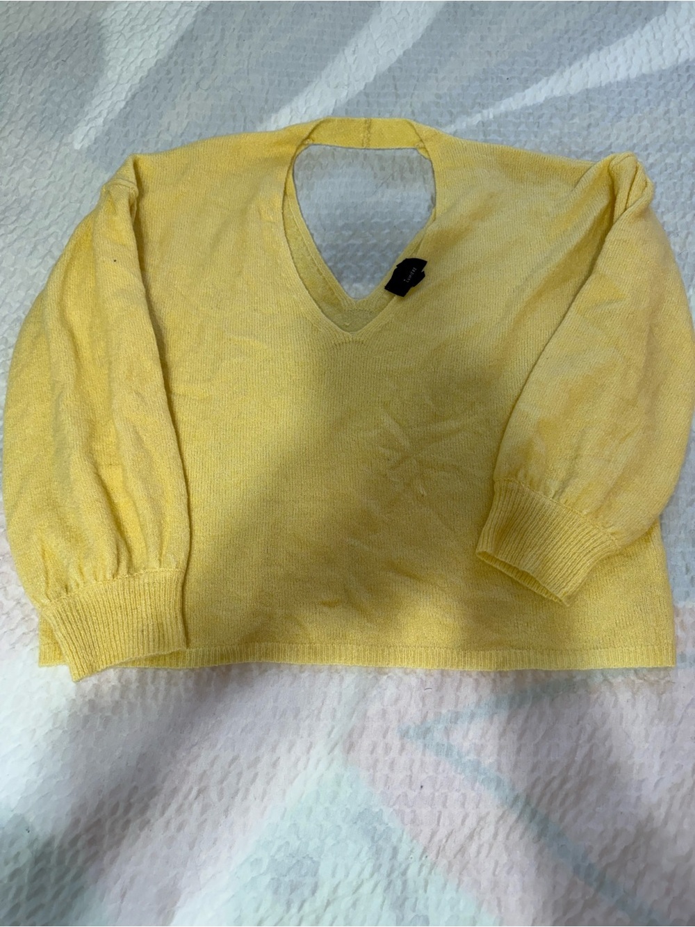 V-Neck Pullover Sweater in Yellow super soft